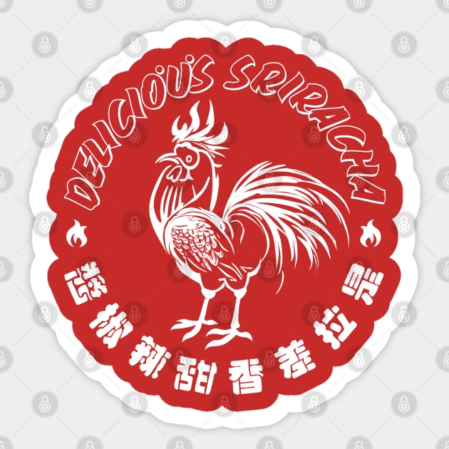 The Delicious Sriracha Sticker by Beyond T-Shirts